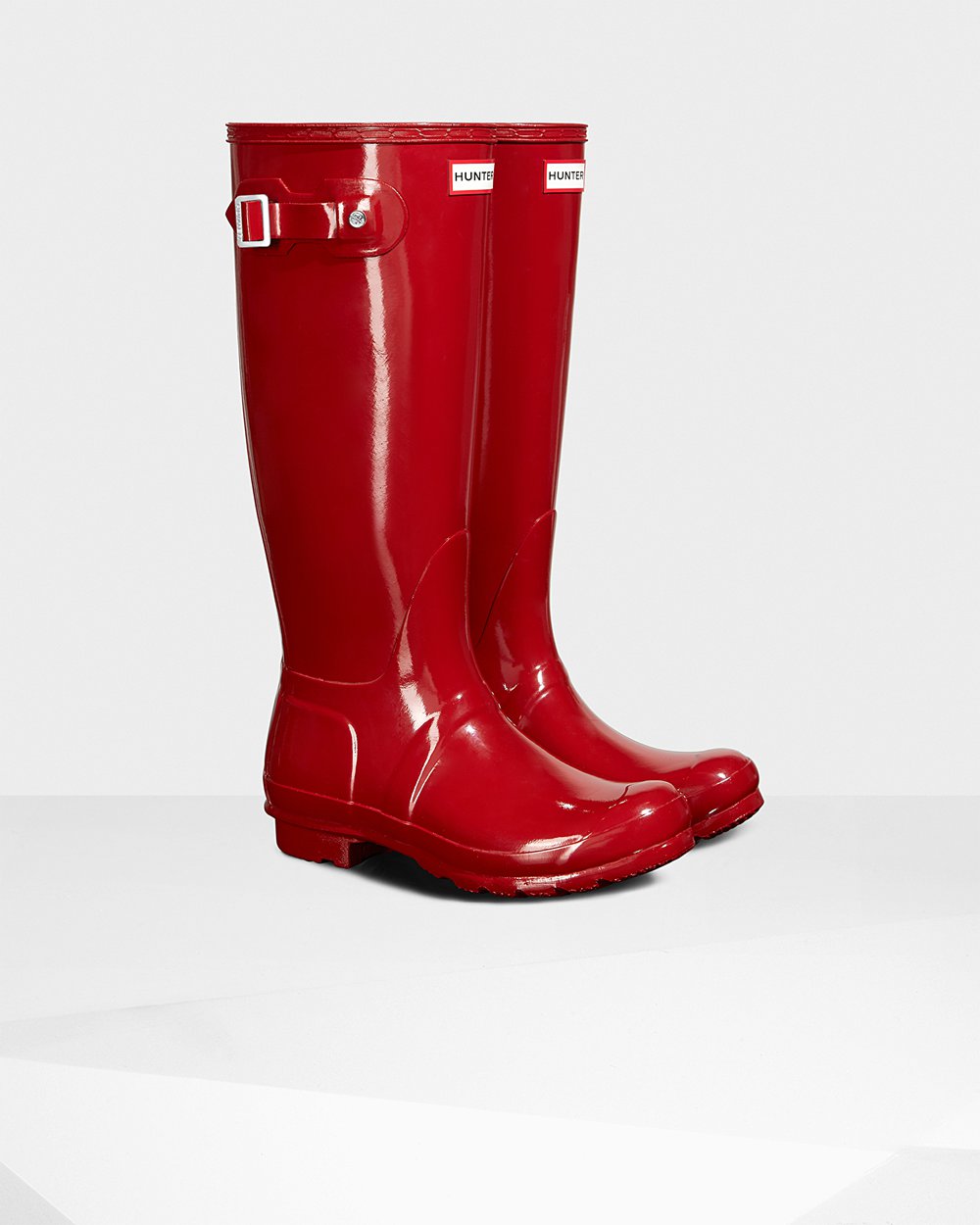 Women Hunter Original Gloss | Tall Rain Boots Red | NZ-51903-LCOM